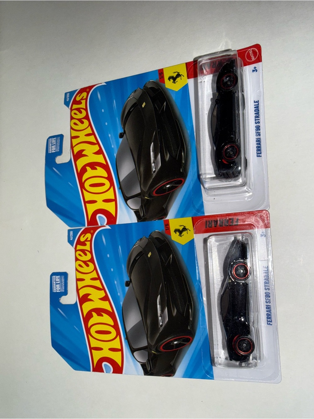 VHTF New 2026 Hot Wheels BLACK Ferrari SF90 Stradale-HW Ferrari #1/5! Lot of 2